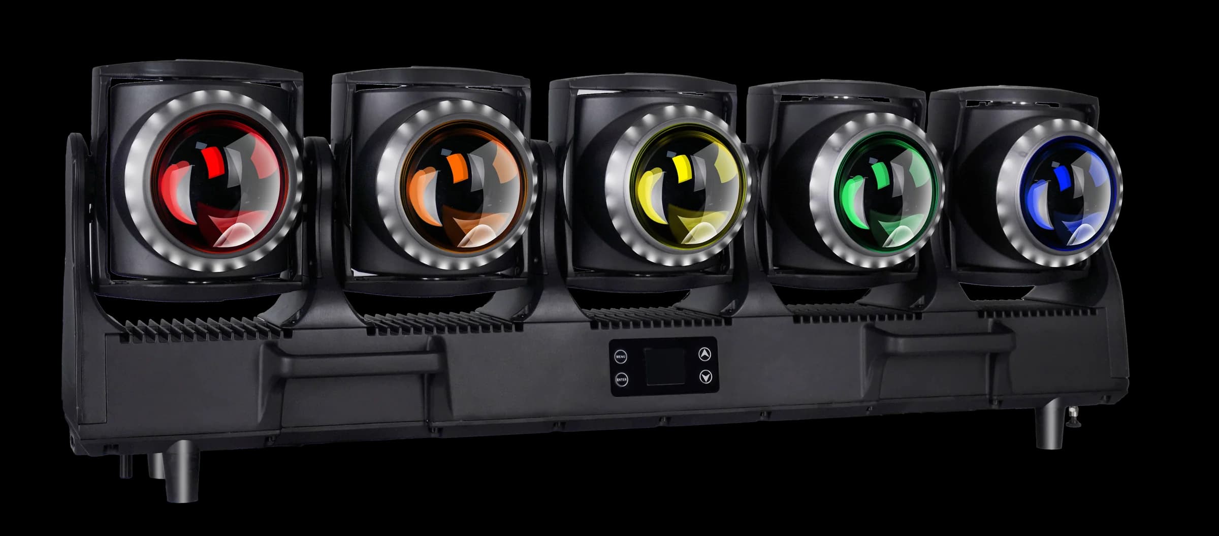 AL5120TIP five-head LED Tornado waterproof fixture with RGB color effects